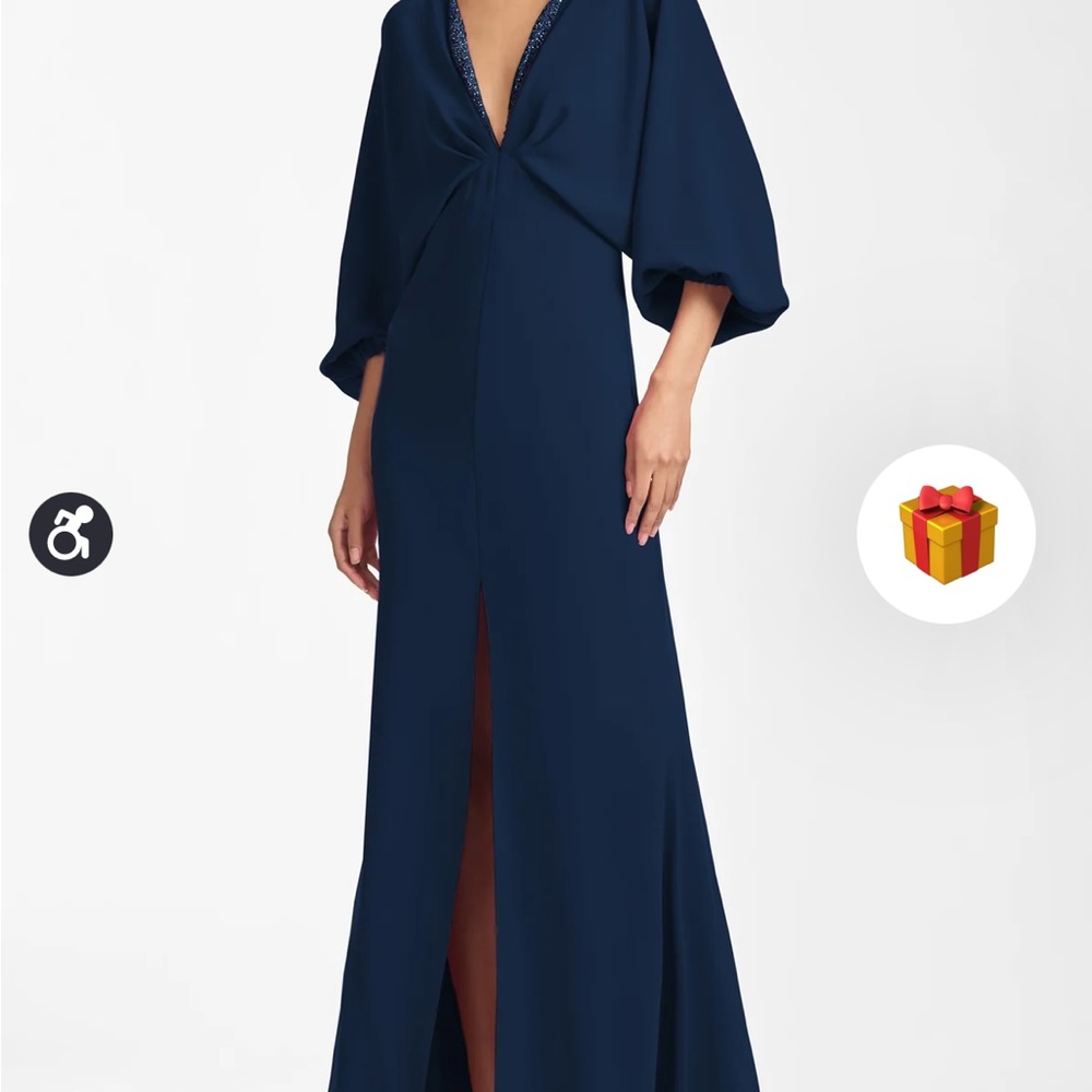 Elegant navy evening dress! Perfect for any formal event.